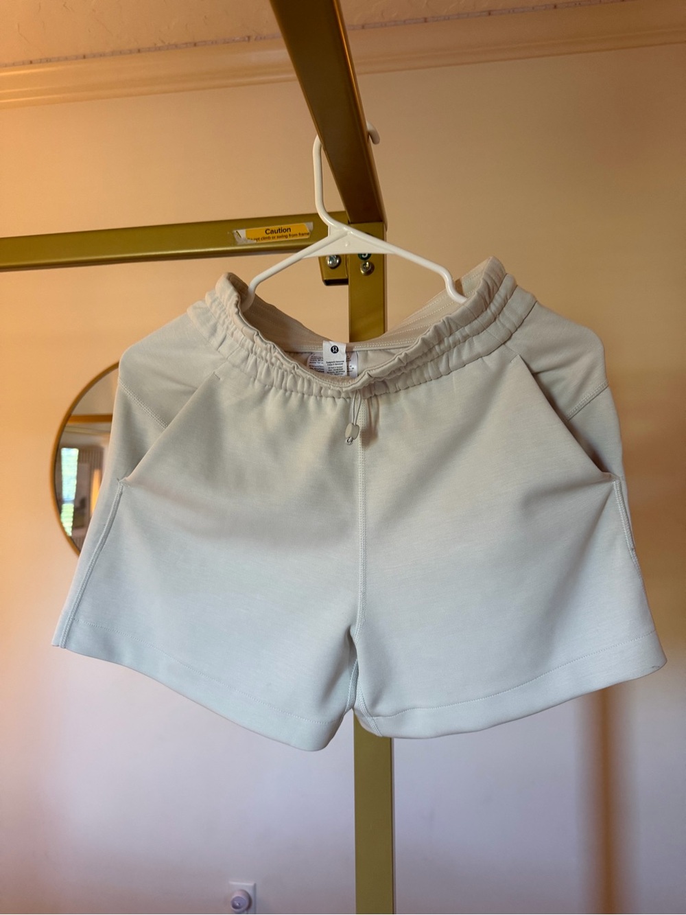 lululemon athletica Women's Light Beige Athletic Shorts